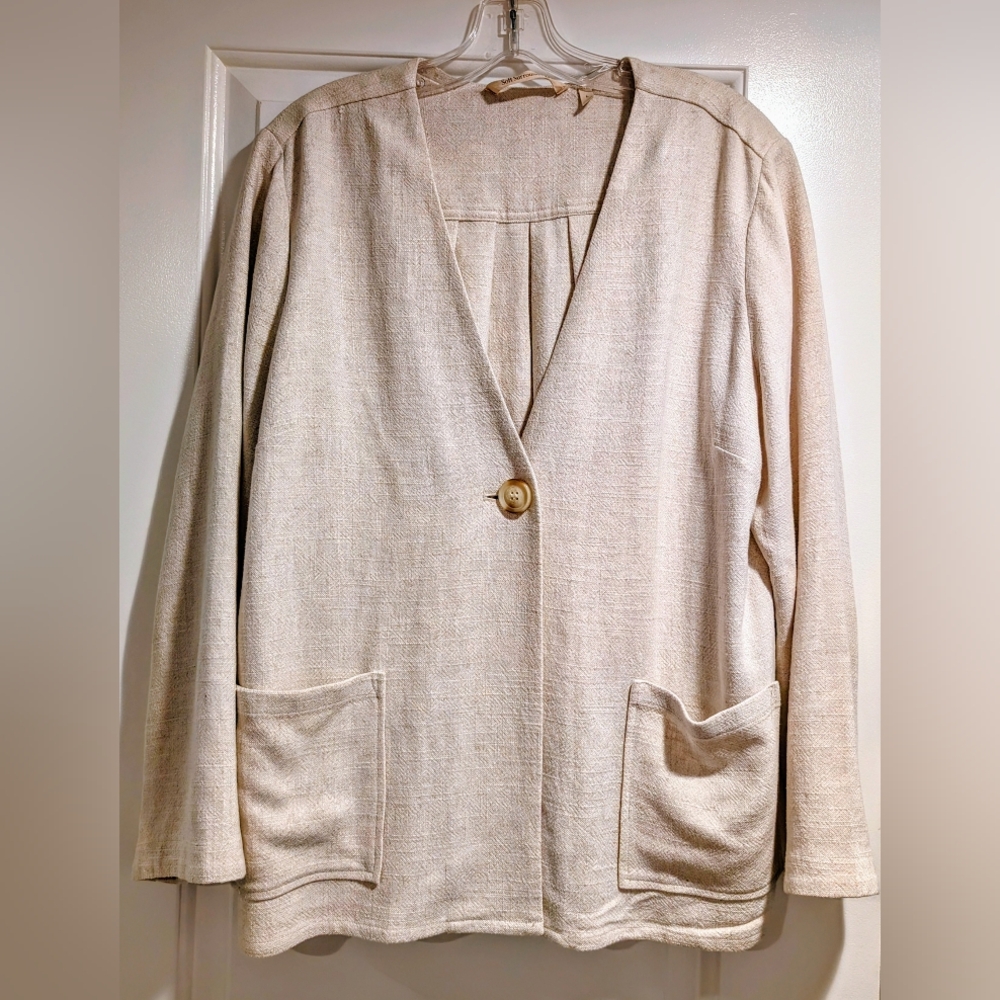 Linen Soft Surroundings Blazer Sz L
